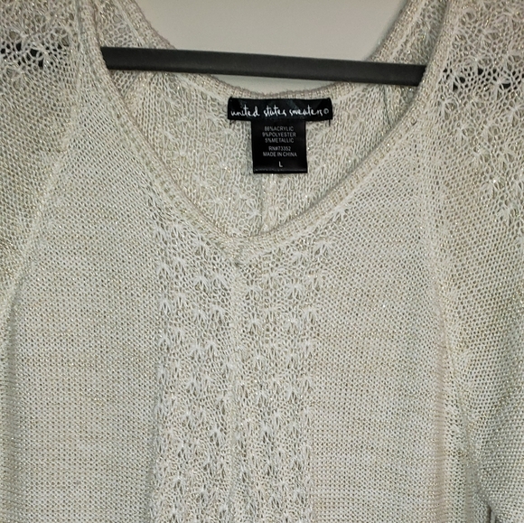 United States Sweaters Cream and Gold (A125) - Picture 3 of 6